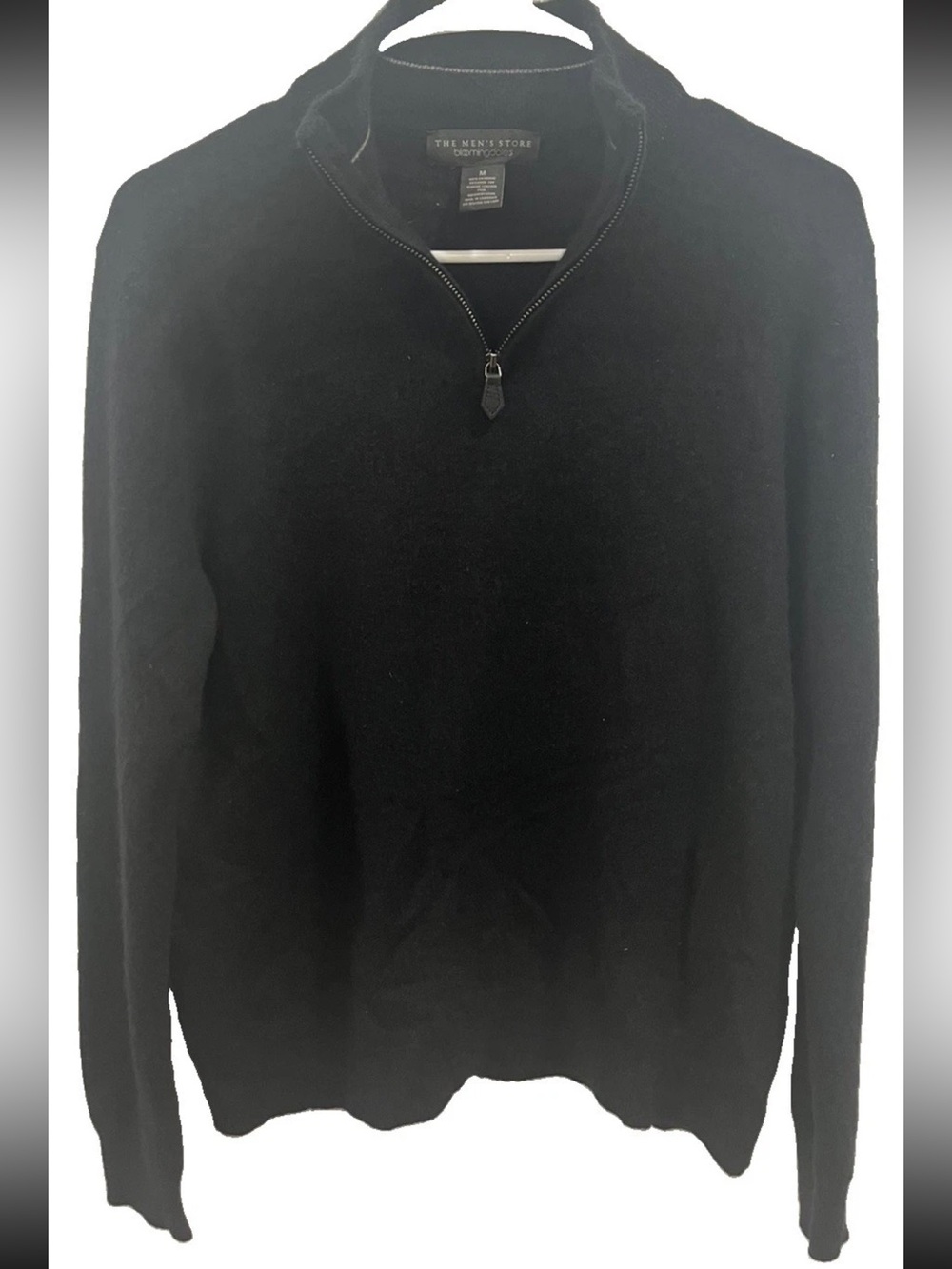 The Men’s Store Bloomingdale’s 100% Cashmere Quarter Zip Sweater Men’s Medium